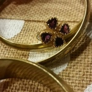 Amethyst ring Ss 925 under vermeil