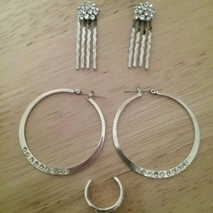 Bundled 4-piece Silver Jewelry & Keepsake Gift Box