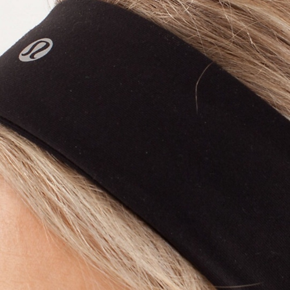 Lululemon black "lucky luon" headband