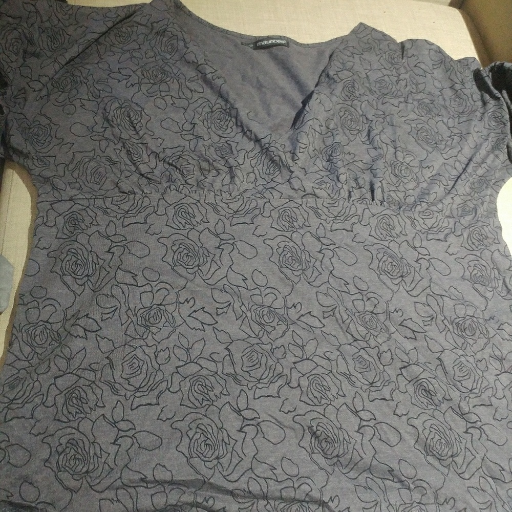 Grey wrap top