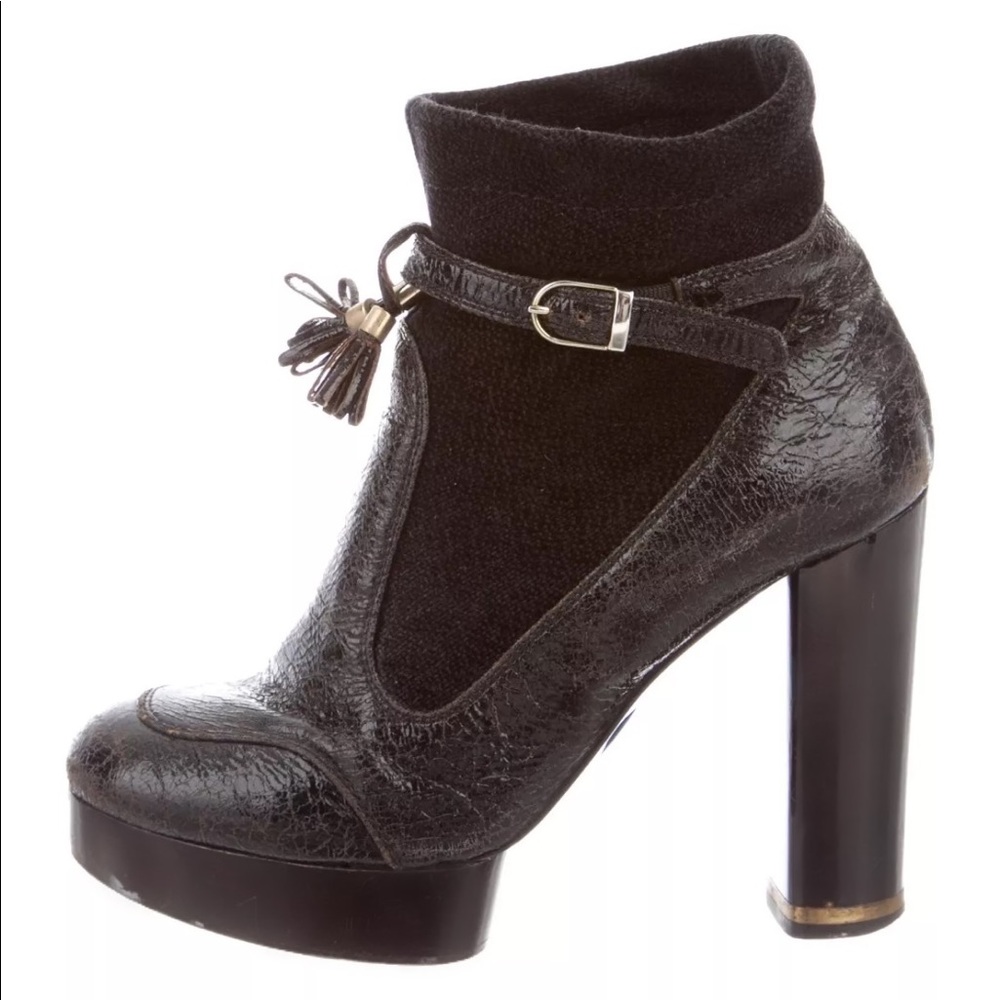 STELLA MCCARTNEY Black Platform Ankle Boots
