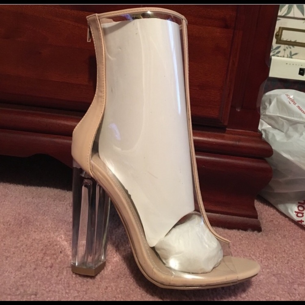 Clear Heel Boots ✨