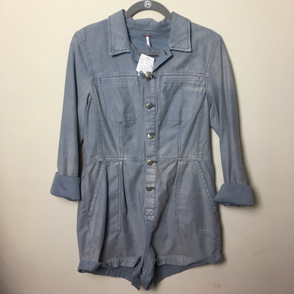 🆕 NWT Free People Grey Romper