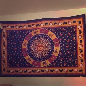 Sun and moon zodiac Tapestry