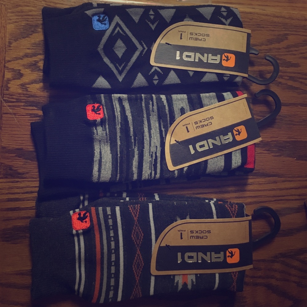 AND1 crew socks bundle