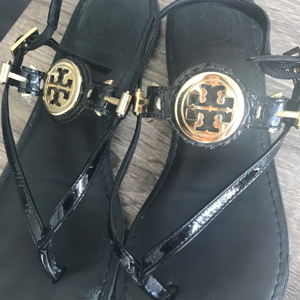 Tory Burch patent leather sandals