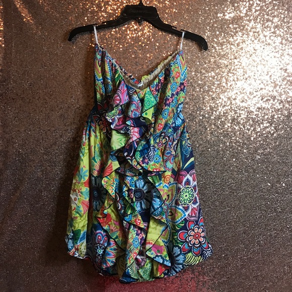 GLAM Colorful Mini Dress - Picture 1 of 2