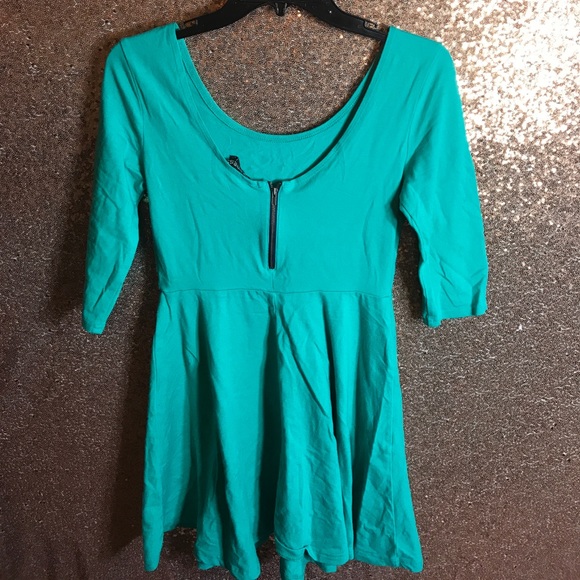 Turquoise Express Mini Babydoll Dress - Picture 2 of 3