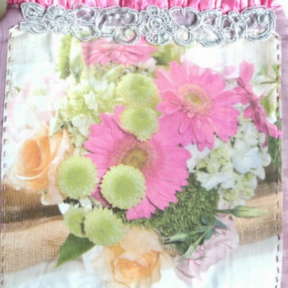 Silk Lace Floral Applique Romantic Wedding Bride Handle Clutch Hand Made OOAK - Picture 4 of 5