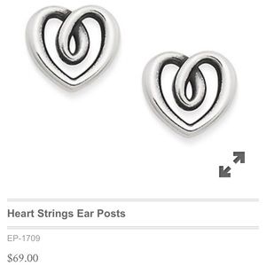 HEART STRING EAR POSTS