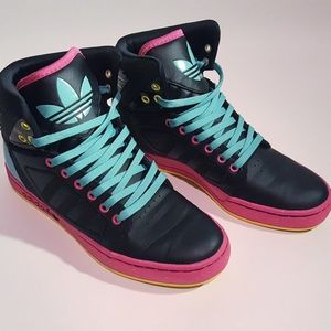 Colorful Adidas adiHIGH EXT | Black & Joy Pink