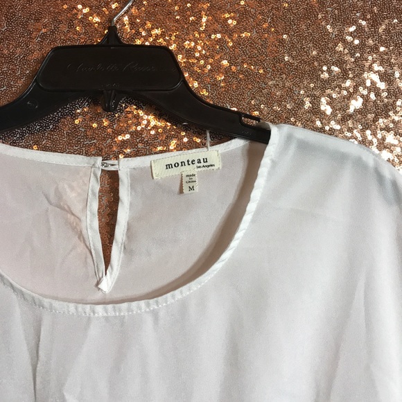 White Fringe Bottom Top - Picture 2 of 2