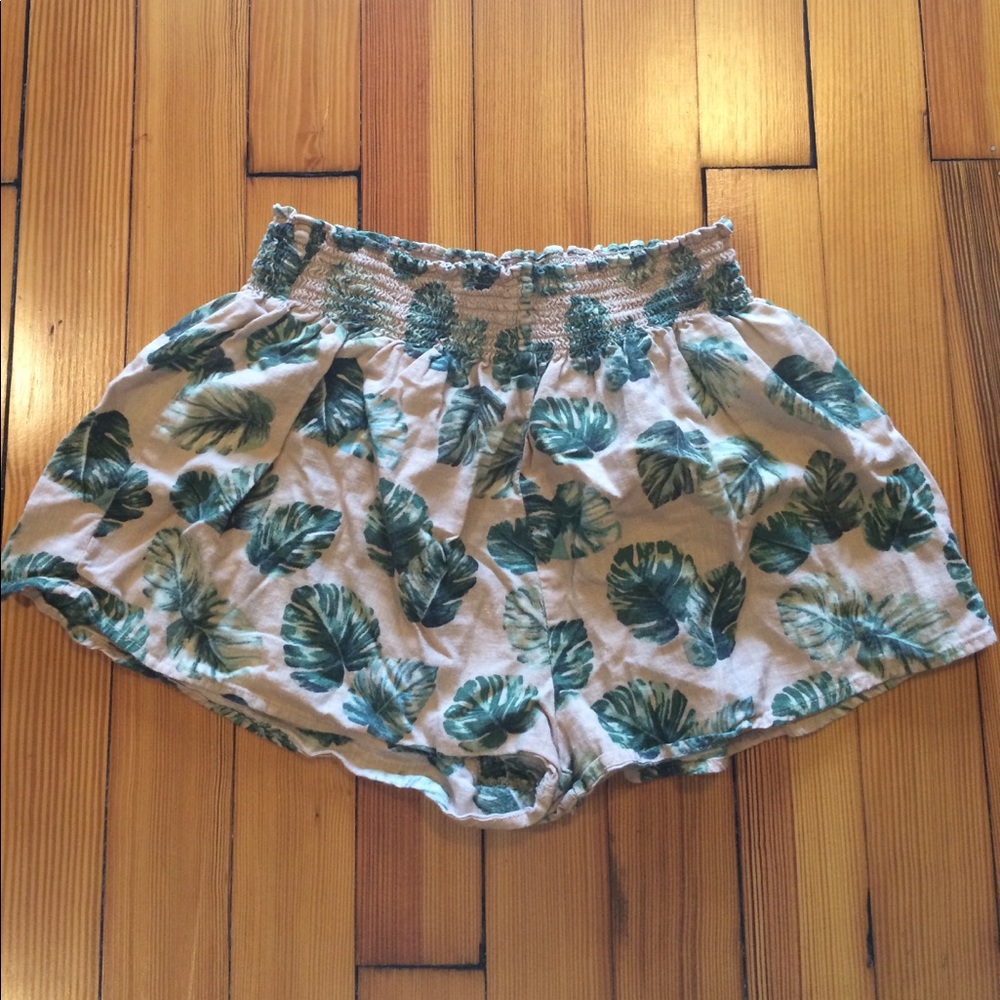 Leaf Print Shorts