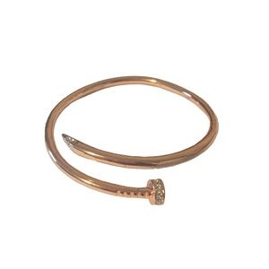 Rose gold nail bracelet