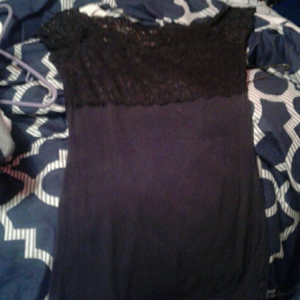 Black top with Lacy top