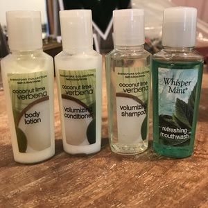 4 piece travel size bath and body works set