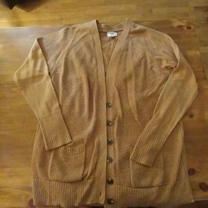 Cardigan sweater in light brown