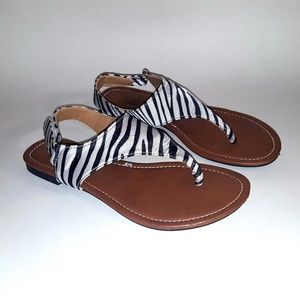 Kali Zebra Print Gladiator Sandals