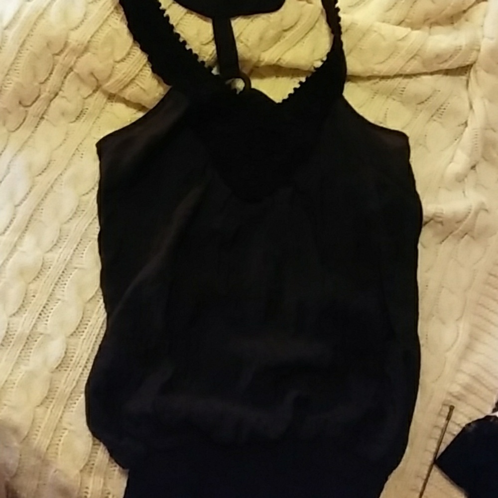 Black razorback blouse
