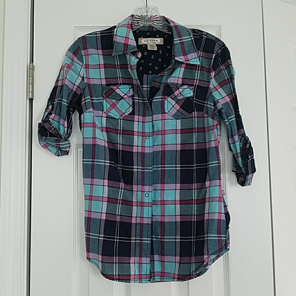Arizona plaid shirt button down