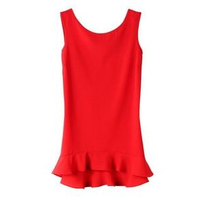 Feminine Flutter-Hem Top in Misses