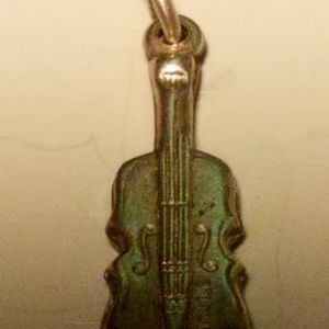 VINTAGE 1940'S STERLING SILVER VIOLIN CHARM