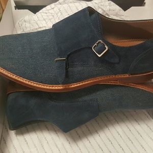 Monk strap denim loafer