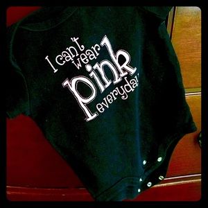 #cuteness Baby t-shirt onesie "I can't wear Pink..