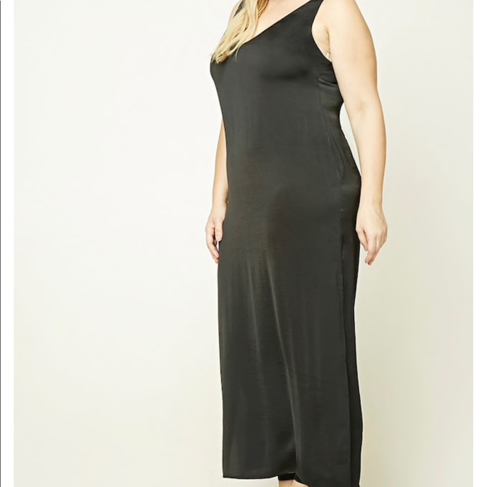 Plus size maxi slip dress