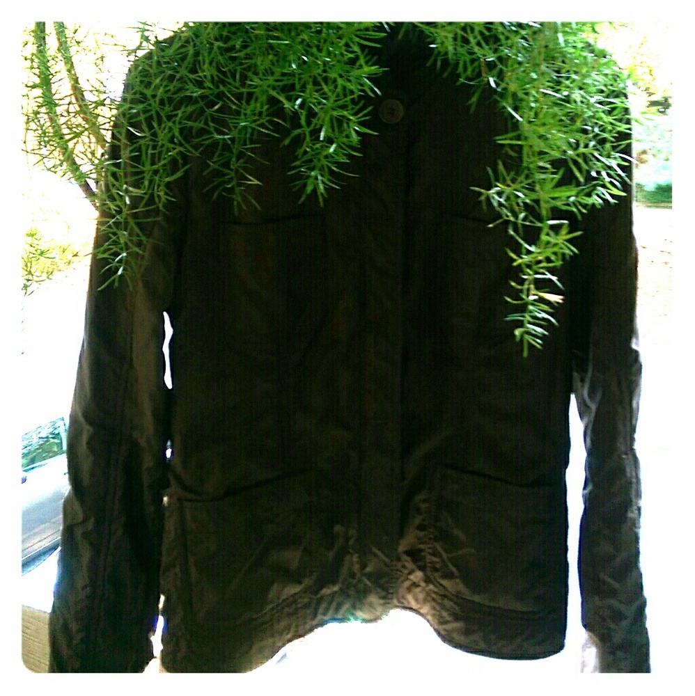 Chocolate brown ruched fitted jacket