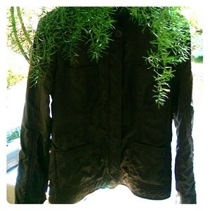 Chocolate brown ruched fitted jacket