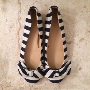J.Crew striped ballet flats