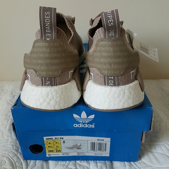 Adidas NMD R1 French Beige Vapour Grey Tan sz M 8 - Picture 2 of 8