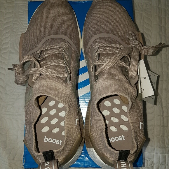 Adidas NMD R1 French Beige Vapour Grey Tan sz M 8 - Picture 5 of 8