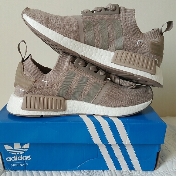 Adidas NMD R1 French Beige Vapour Grey Tan sz M 8 - Picture 7 of 8