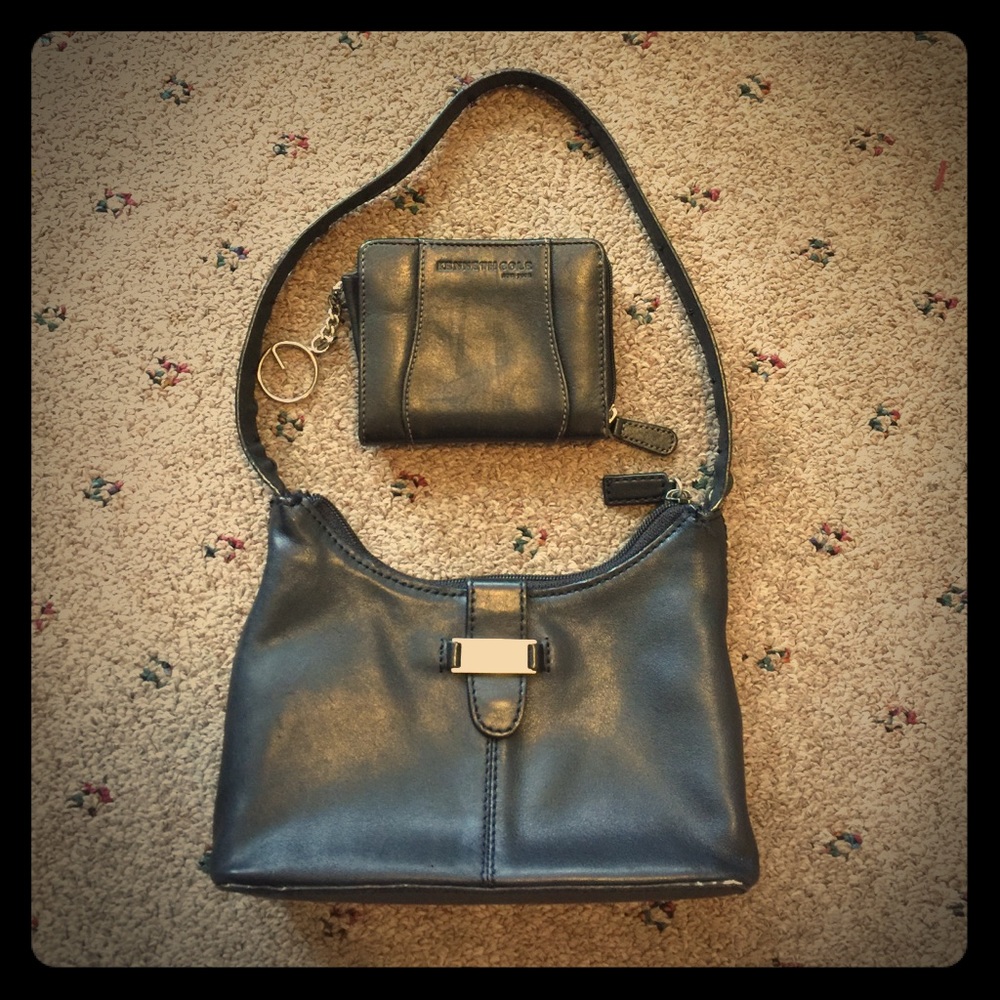Kenneth Cole Black Mini Purse and Wallet