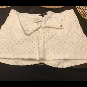 Women's white summer shorts
