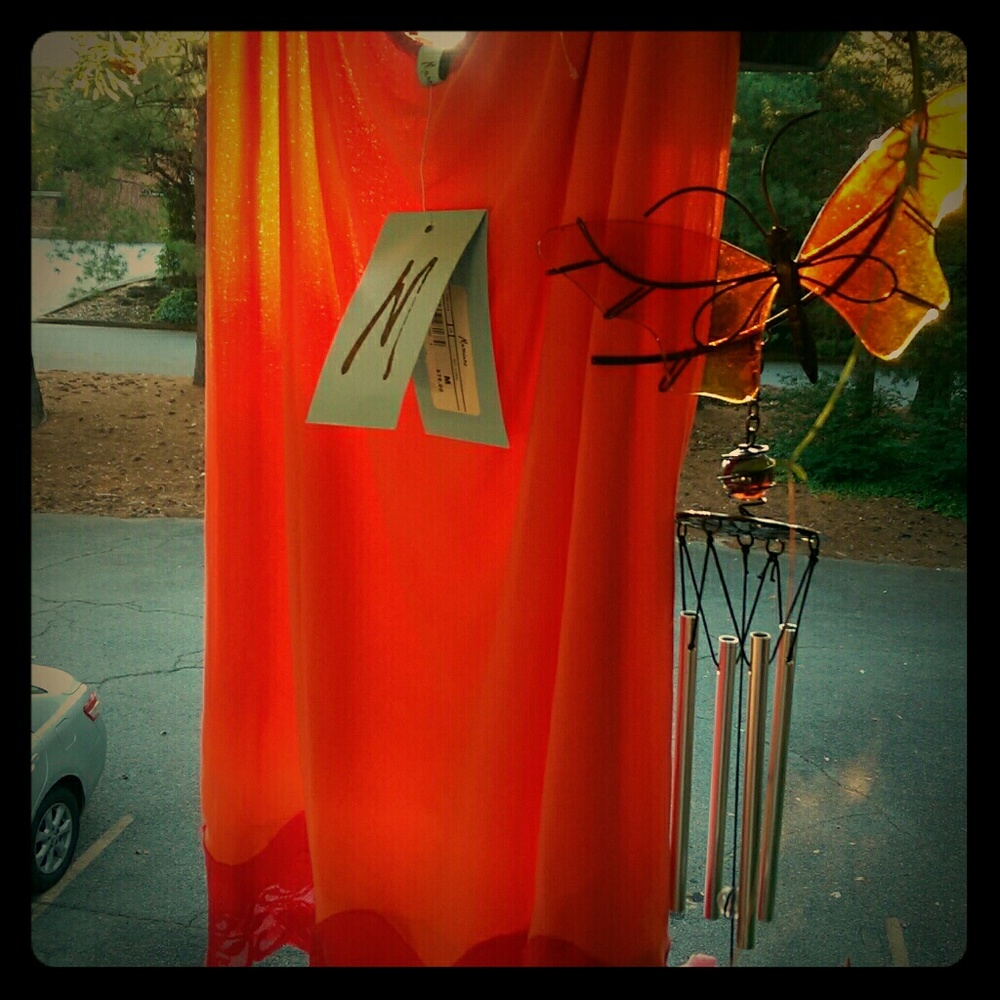 Orange Marciano slip skirt