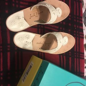 Jack Rogers White Sandals, size 9, worn ONCE