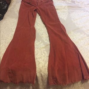 Free people red cords super flare size 29