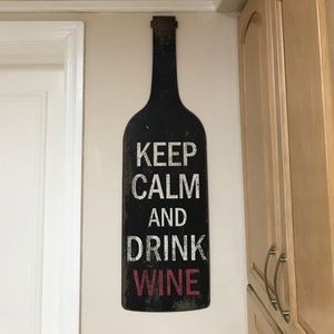Keep calm and drink wine sign