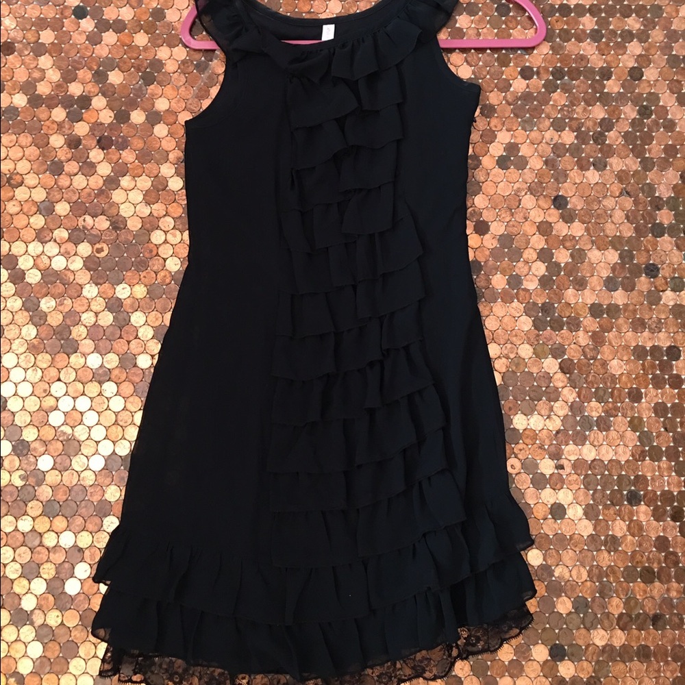 Black ruffled dress