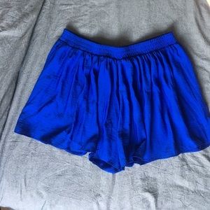 Royal blue BCBG high waisted silky shorts