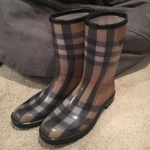 Burberry rain boots