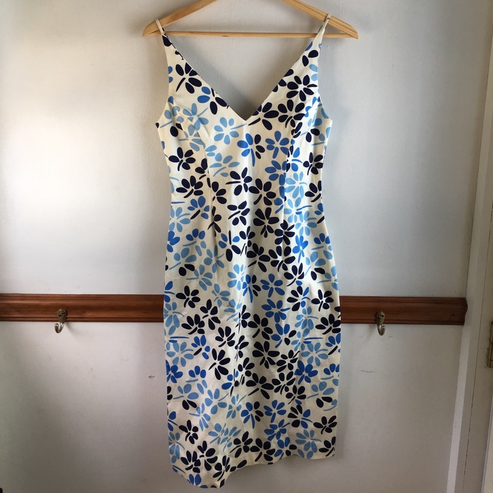 Helen Wang New York, Blue Floral Dress, Size 4