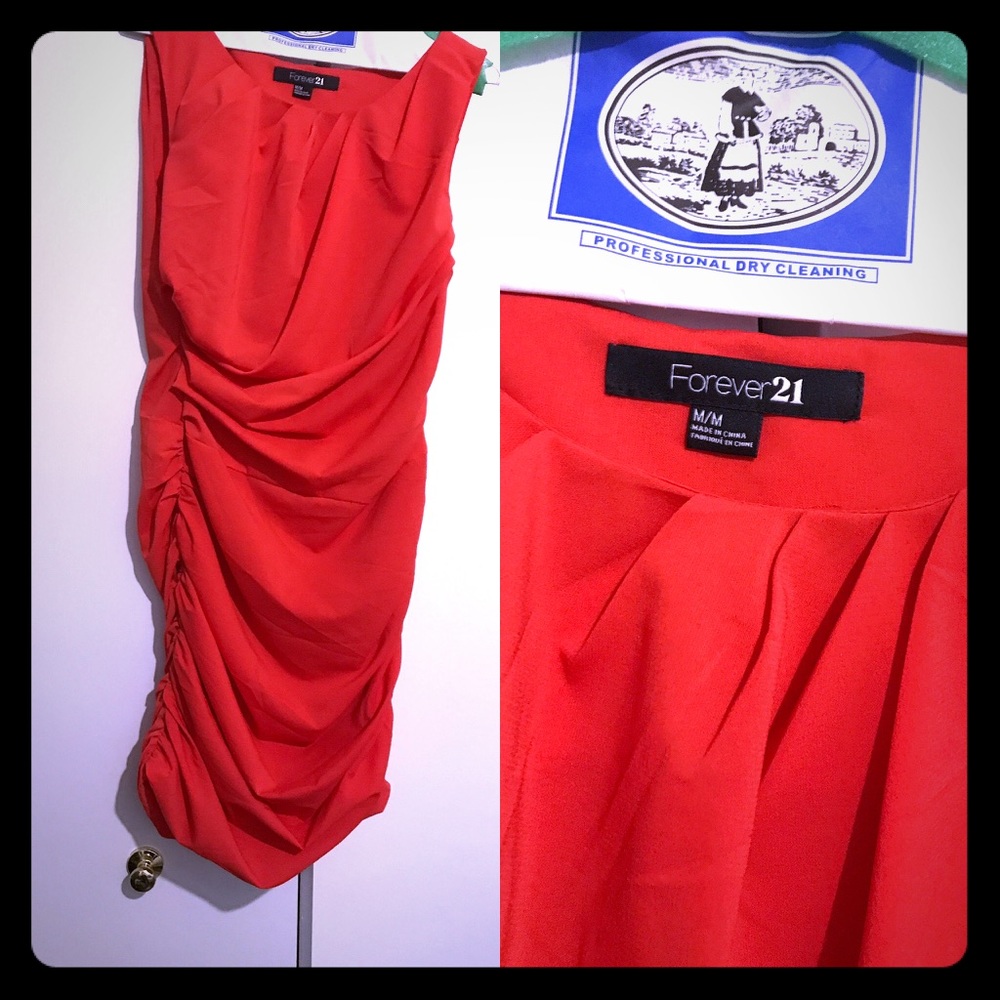 Red Midi Fitted Dress