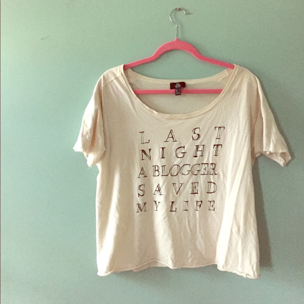 Hilarious MNG slouchy crop tee