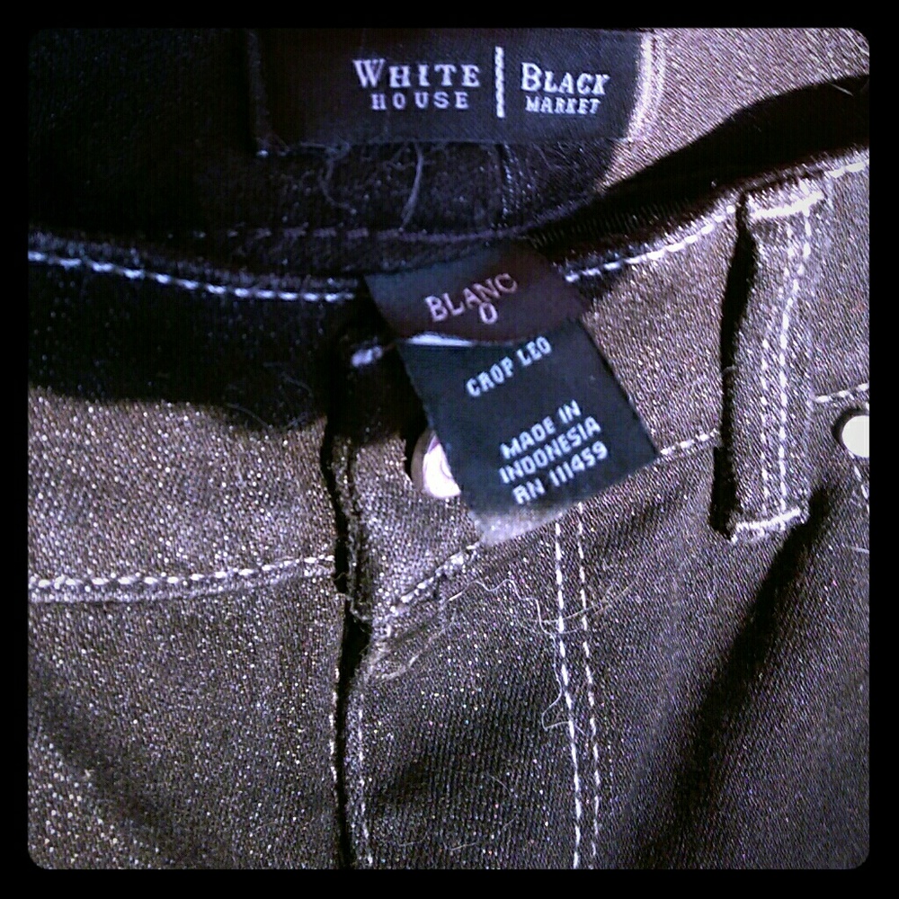 White HOUSE black market stretch crop jeans