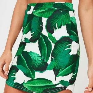 Missguided mini palm print skirt