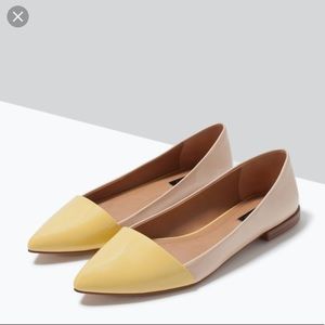 ZARA yellow flats